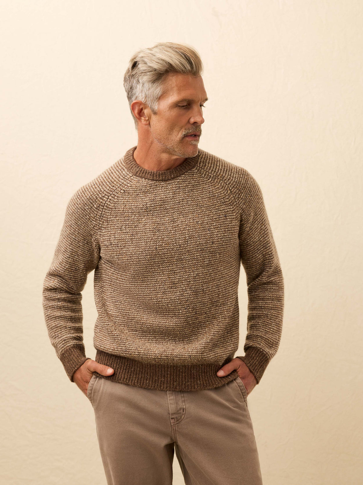 Wool-Blend Crew Sweater