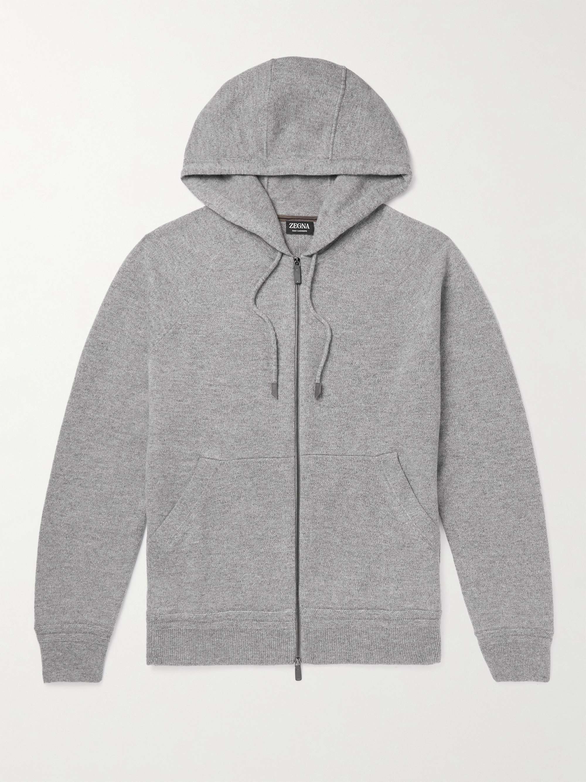 Zegna Cotton-Cashmere Zip Hoodie