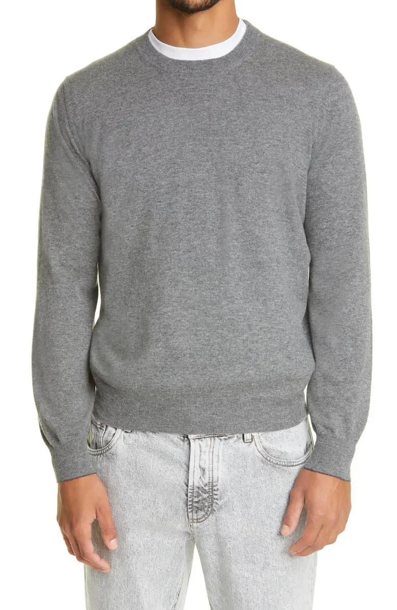 Cashmere Ribbed Crew Sweater
