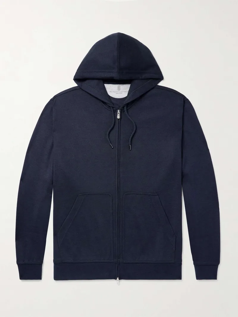 Brunello Cucinelli Cashmere-Blend Zip Hoodie