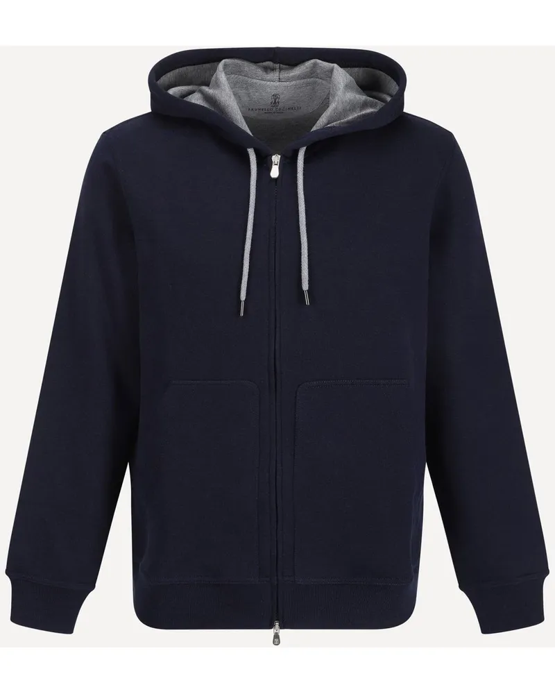 Cashmere-Cotton Pullover Hoodie