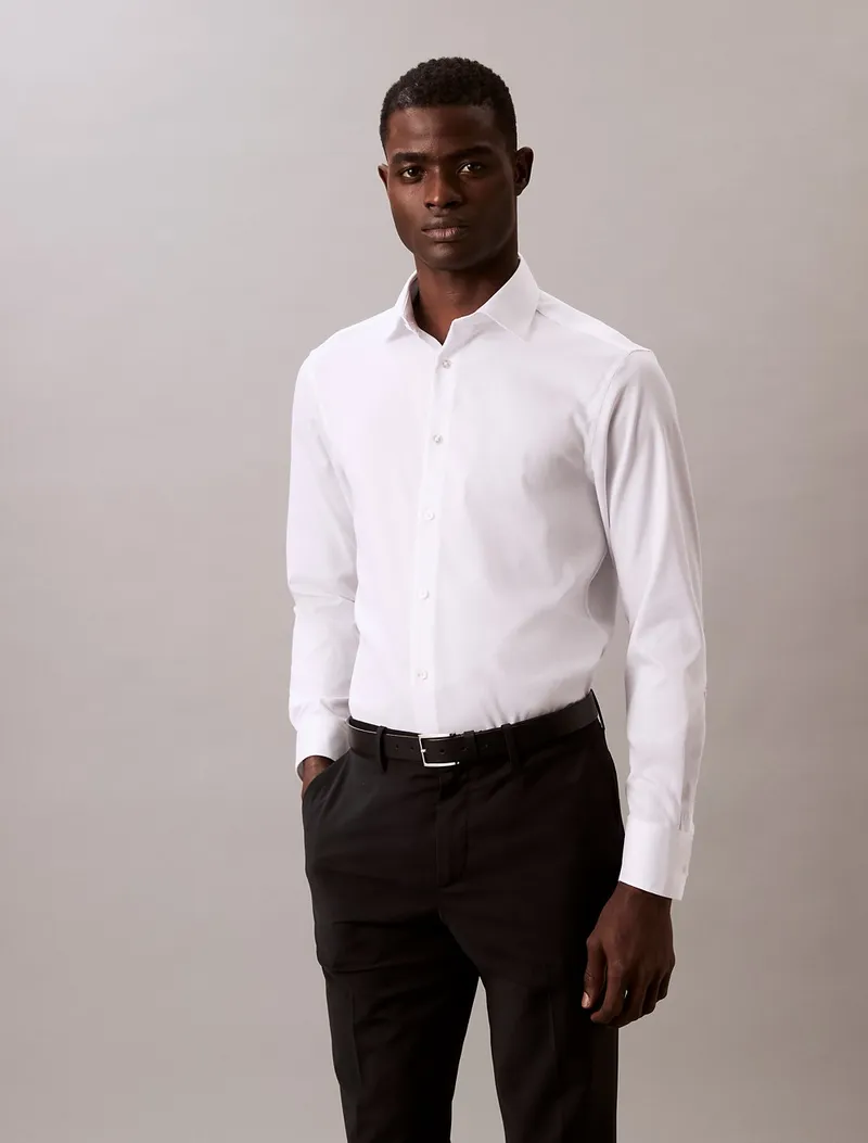 Steel Solid Slim Fit Button-Down Shirt (men's)