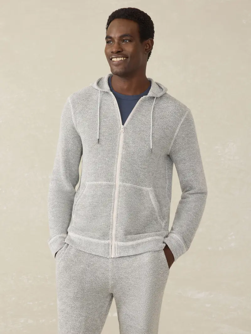 Faherty Legend Zip Sweater Hoodie