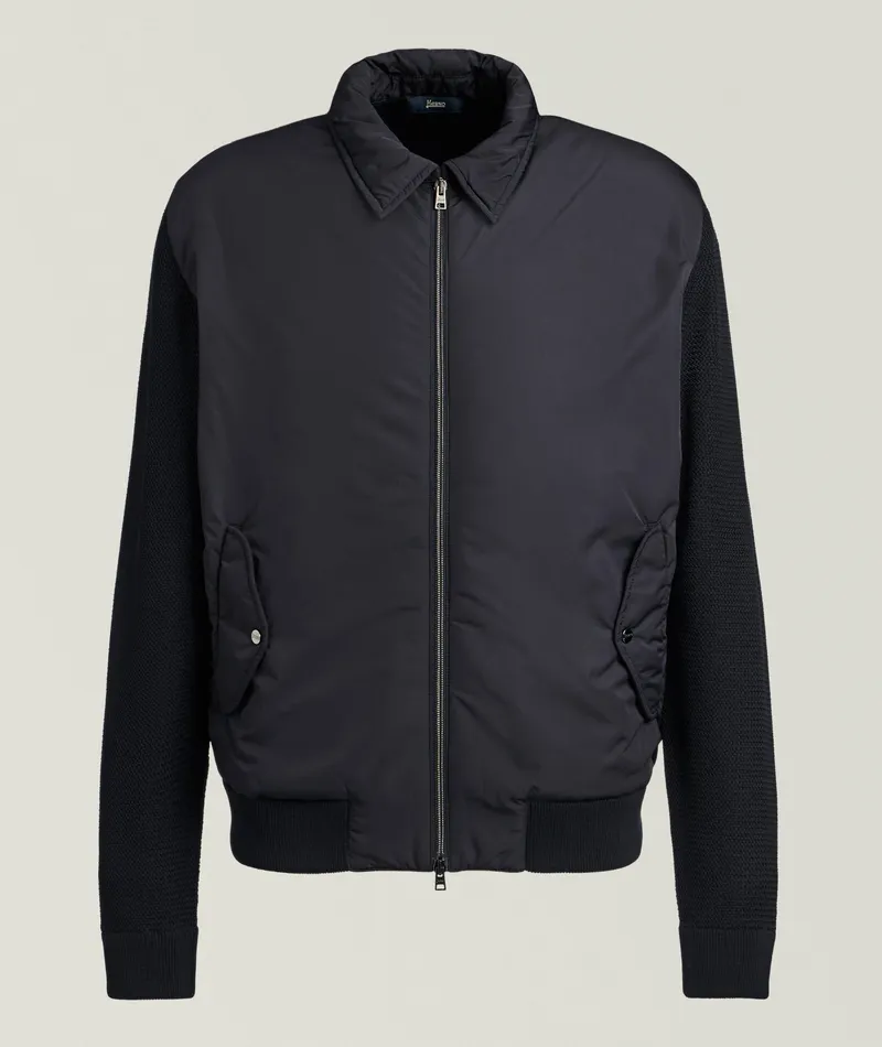 Hybrid Knit Full-Zip Jacket