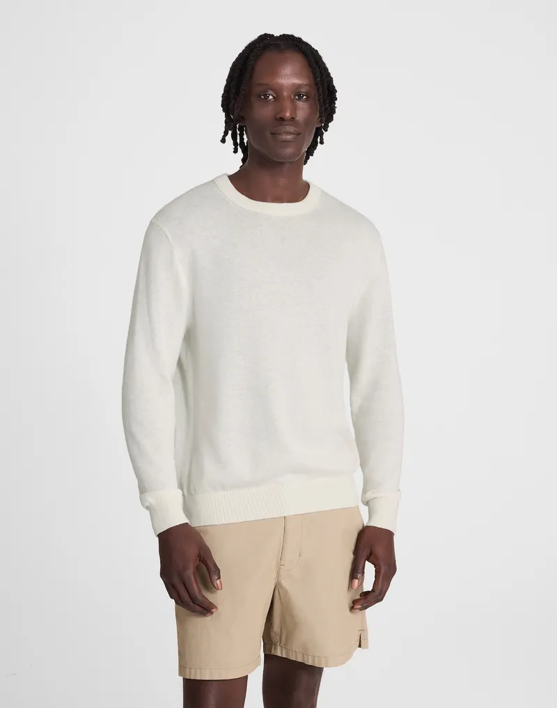 Cotton-Blend Pullover Sweater