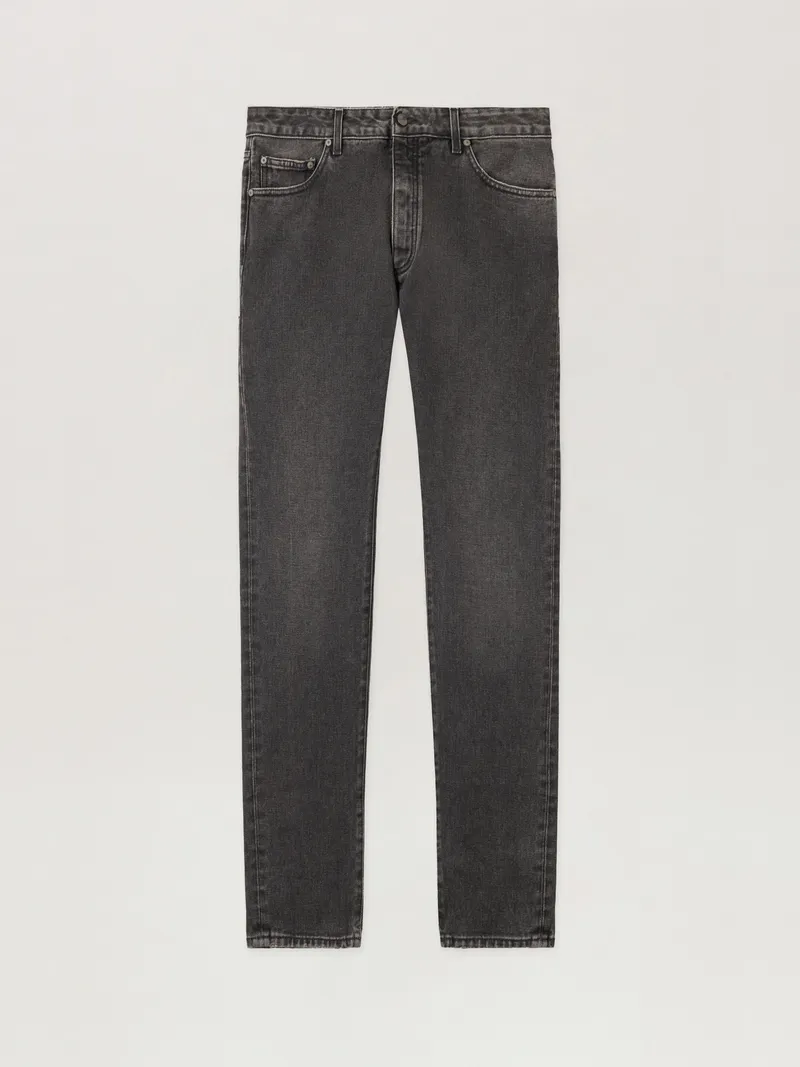 Logo Distressed Denim Jean
