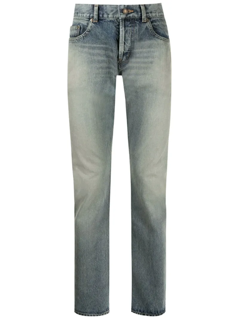 Skinny-Fit Jeans in Blue Denim