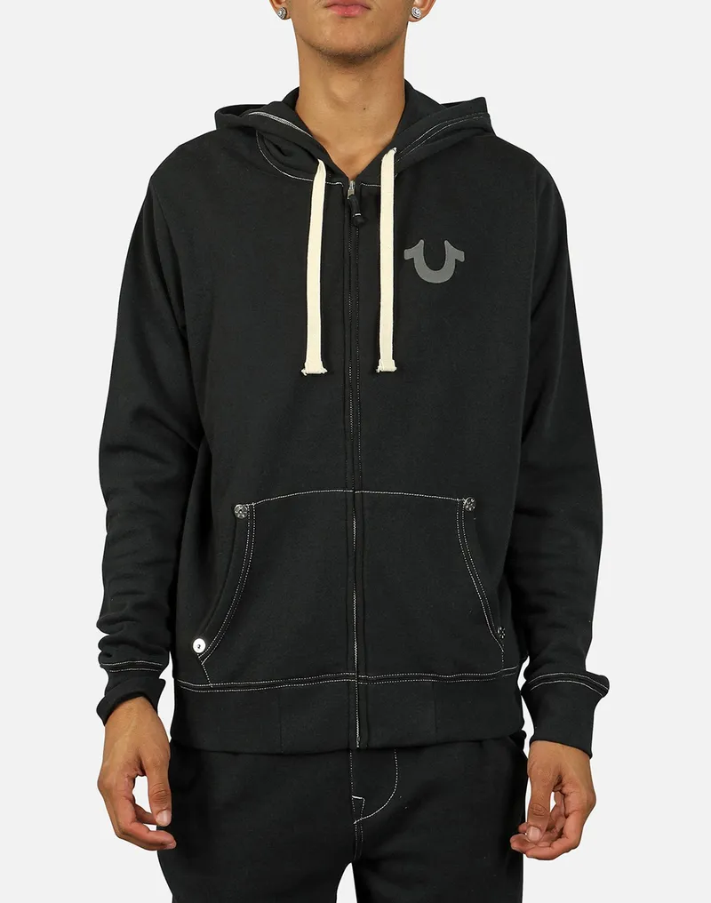 True Religion Logo Zip Hoodie