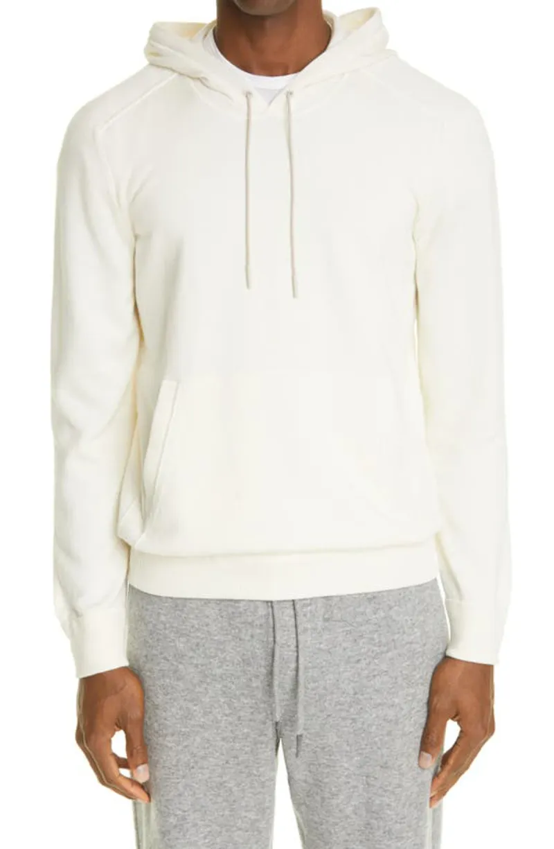 Cotton-Cashmere Pullover Hoodie